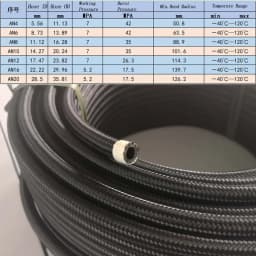 3M 5M 6M Oil Fuel Hose Oil Gas Line AN4 AN6 AN8 AN10 AN12 10FT Cooler Hose Line Nylon Stainless Steel Braided Pipe Tube in Stock