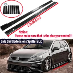 Side Skirt Extensions Universal Car Side Rocker Splitters Diffuser Winglet Wings For BMW For VW Golf MK 6-7 For Honda For Audi