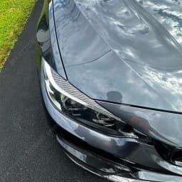 1 Pair Car Gloss Black Headlights Eyebrow Eyelids Trim For BMW 4 Series F32 F33 F36 M4 420d 420i 425d 430i 435i 440i 2013-2021