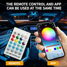 110cm APP Control Car Ambient Lights LED Interior RGB Symphony Atmosphere Light Acrylic Strips Dashboard Decoration Sunroof