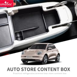 Smabee for GWM ORA 03 Good Cat Funky Central Armrest Storage Box Ora Cat Car Center Tray Organizer Interior Tidying Accessories