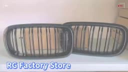 For BMW F15 F16 X5 X6 F85 F86 2014-2018 Front Bumper Kidney Racing Grille Glossy Black Car Double Slat Grill
