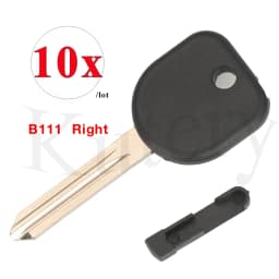 jingyuqin 10/Lot Transponder Ignition Uncut Key B111 Right Blade Circle Plus Chip Groove Empty Shell For Chevrolet Epica Cruze v
