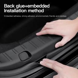 YZ For Tesla Model 3 Y Highland Juniper Trunk Sill Plate Protector TPE Rubber Protector Threshold Bumper Pad Prevent Scratching