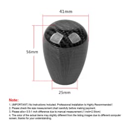 5/6 Speed Carbon Fiber Style Gear Shift Knob JDM Universal Shape Manual Transmission Shifter Lever Knob 8MM 10MM 12MM