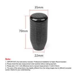 5/6 Speed Carbon Fiber Style Gear Shift Knob JDM Universal Shape Manual Transmission Shifter Lever Knob 8MM 10MM 12MM