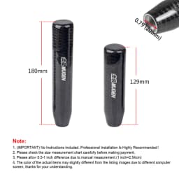 5/6 Speed Carbon Fiber Style Gear Shift Knob JDM Universal Shape Manual Transmission Shifter Lever Knob 8MM 10MM 12MM