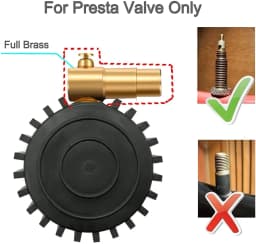 ATsafepro Presta Valve Pressure Gauge Air Pressure Relief for Road Bicycle Tires Range to 160 PSI 30 BAR Bike Pressure Gauge