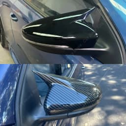 2pcs M4 Mirror Caps for VW Golf 6 MK6 TSI TDI GTI R GTD Base 2009-2013 2Pcs Side RearView Mirror Cover Case Gloss Black Tuning