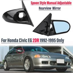 For Civic EG 2Dr Manual Adjustable Car Door Side View Mirror For Honda Civic 1992-1995 Black/Carbon Fiber Rearview Mirror