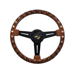 Universal 14 Inch Wood Grain Racing Steering Wheel 350mm Retro Deep Corn Drifting Sport Steering Wheels
