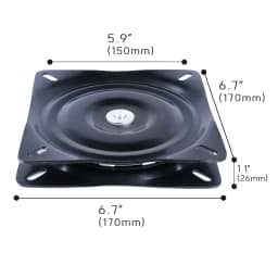 Rotating Seat Swivel Base Mount Plate for Bar Stool Chair, Heavy Duty Steel, 360 Degrees Rotating Seat, Table Applications Tools