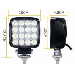 2Pcs LED Work Light 12V - 80V Max 48W Headlights For Loader Forklift Excavator Working Lamp Flood Lighting Aluminium Alloy