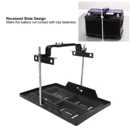 Battery Tray Bracket Kit Car Battery Hold Down Tray Bracket Set Recessed Slots Sturdy Construction for 27 30 31 Series Batteries