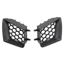2pcs Front Bumper Upper Grill Left Right Matte Black Replacement for Seat Ibiza Cordoba 6L 2002‑2009