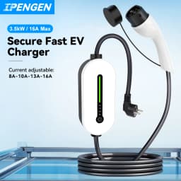 IPENGEN EV Portable Charger Type2 /GBT Plug Connector 16A 1Phase 3.5KW Type1 3.5m Wallbox Charging Station for Electric Vehicle