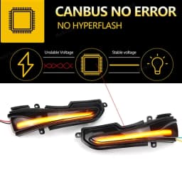 2pcs Flowing Mirror Dynamic LED Turn Signal Light Car Styling For Infiniti Q30 Q50 Q60 Q70 QX30 QX50 QX60 QX70 Skyline