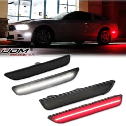 2pcs Car Front Rear Bumper Side Marker Light White For Ford Mustang Base GT Shelby GT500 Boss 302 2010 2011 2012 2013 2014