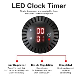 For RV Car Marine 12/24V LED Voltage Display Car Switch Panel 5 Gang
