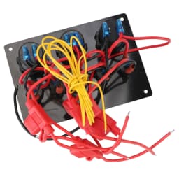 For RV Car Marine 12/24V LED Voltage Display Car Switch Panel 5 Gang