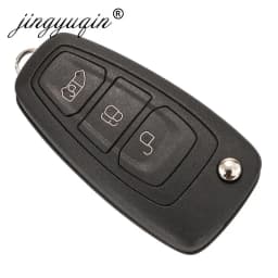 jingyuqin 5/10pcs Flip Remote Van Car Key Shell Case for Ford Transit Custom MK8 Cargo Tourneo Custom 2012+ Replacemnet