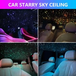 16W RGBW Twinkle Starry Sky Star Roof Fiber Optic Light Music Control LED Car Interior Ambient Atmosphere Light