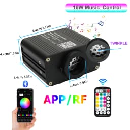 16W RGBW Twinkle Starry Sky Star Roof Fiber Optic Light Music Control LED Car Interior Ambient Atmosphere Light