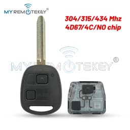MYREMOTEKEY Remote Car Key Fob Control TOY43 Blade 304/315/434mhz 2 Buttons for Toyota Land Cruiser FJ Cruiser Prado 2004-2009