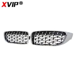 XVIP Diamonds Style Front Bumper Racing Grill For BMW 4 Series F32 F33 F36 M3 F80 M4 F82 12-19 Dual-Slat Gloss Black Accessories