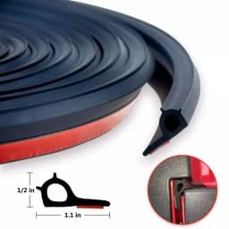 1Pc 3m Pickup Weather Stripping Rubber Adhesive Tailgate Seal Kit Car Door Sealing Strip Universal Car Exterior Accessories