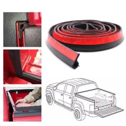 1Pc 3m Pickup Weather Stripping Rubber Adhesive Tailgate Seal Kit Car Door Sealing Strip Universal Car Exterior Accessories