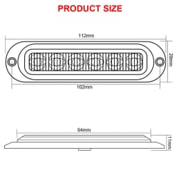 10PCS 12V 24V 6 LED Side Marker Lights Warning Light Auto Car External Lights Trailer Truck Lorry Clearance lamp Red Amber White