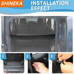 SHINEKA Rear Trunk Curtain Cover Storage Bag Net Organizer for Suzuki Jimny 4 Door 2019 Up Stowing Tidying Interior Accessories
