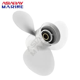 For Yamaha Outboard Propeller 11-3/4 x 10 , 40 50 60 HP , 3 Blade ,13 Spline , RH , White Aluminum Alloy Screw 663-45954-01