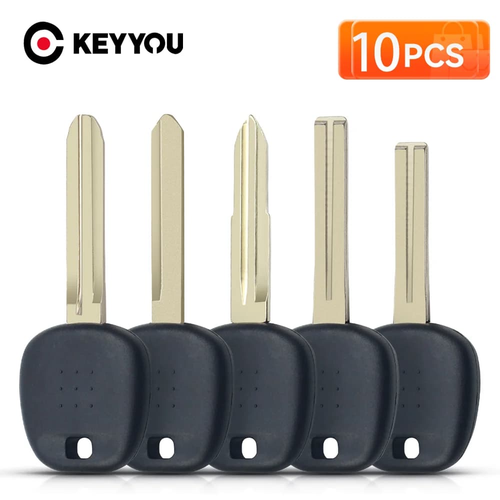 KEYYOU 10pcs TOY43/TOY40/TOY47/TOY41 Blade Car Transponder Key Shell For Toyota Fit Lexus No Chip Fob Case