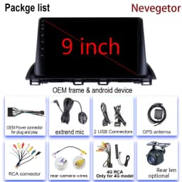For Mazda 3 Axela 2014 - 2019 Mazda CX-4 CX4 2016 -2018 Car Radio Android Auto GPS Navigation Multimedia Video Player No DVD