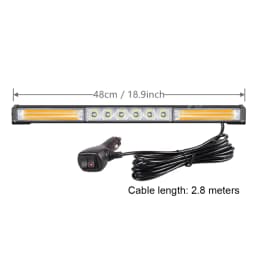 Red White Blue LED Strobe Light Bar Car LED Emergency Flash Light Beacon Auto Vehicle Flashing Safety Signal Lamp 12/24V