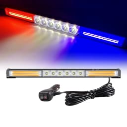Red White Blue LED Strobe Light Bar Car LED Emergency Flash Light Beacon Auto Vehicle Flashing Safety Signal Lamp 12/24V