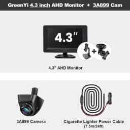GreenYi 4.3/5/7 inch AHD IPS Monitor 1080P Night Vision Car Rear View Camera 170° Reverse Camera Night Vision Waterproof