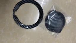 For Dodge Carbon Fiber Fuel Tank Cover Trim Gas Door Cap Protector For Dodge Challenger 2008-2023 Accessory