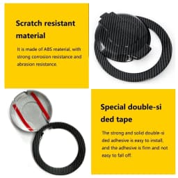For Dodge Carbon Fiber Fuel Tank Cover Trim Gas Door Cap Protector For Dodge Challenger 2008-2023 Accessory