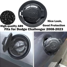 For Dodge Carbon Fiber Fuel Tank Cover Trim Gas Door Cap Protector For Dodge Challenger 2008-2023 Accessory