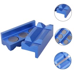 MUGE-Aluminum Magnetic Vise Jaw Protective Inserts Magnetized Line Separator Soft Jaw Insert For AN Fitting EM1043