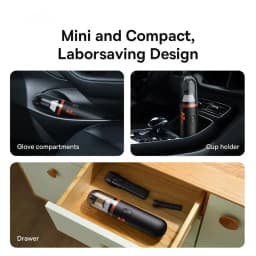 Baseus Car Vacuum Cleaner Mini Handheld Auto Vacuum Cleaner 6000Pa Powerful Suction Blow & Vacuum 2 In1 For Home & Car & Office