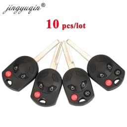 jingyuqin 10pcs 4BTN Remote Car Key Shell Fob Case For Ford Mercury Mariner Lilan Lincoln Navigator MKX MKZ Edge Fusion Mazda