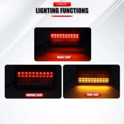 12V-80V 2Pcs 20LED Tail Light Waterproof Car Truck Trailer Camper Van Stop Brake Rear Reverse Indicator Lights Turn Signal Lamp