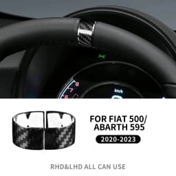 Real Hard Carbon Fiber Sticker For Fiat 500 Abarth 595 695 2008-2014 2015 2016 2017 2018 2019 2020 2021 2022 2023 Car Interior