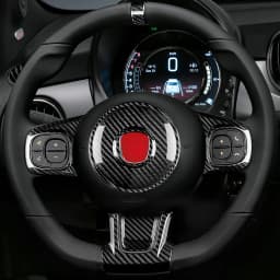 Real Hard Carbon Fiber Sticker For Fiat 500 Abarth 595 695 2008-2014 2015 2016 2017 2018 2019 2020 2021 2022 2023 Car Interior