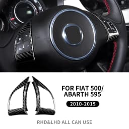 Real Hard Carbon Fiber Sticker For Fiat 500 Abarth 595 695 2008-2014 2015 2016 2017 2018 2019 2020 2021 2022 2023 Car Interior