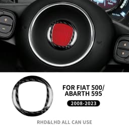 Real Hard Carbon Fiber Sticker For Fiat 500 Abarth 595 695 2008-2014 2015 2016 2017 2018 2019 2020 2021 2022 2023 Car Interior